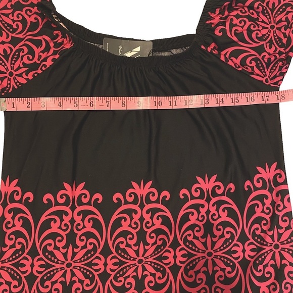 NWT White Mark Black and Fuchsia Lace Trimmed Shift‎ Dress Sz M - Picture 11 of 16